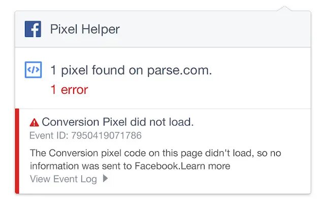 تأكد من أن البيكسل الخاص بك يعمل مع Facebook pixel helper